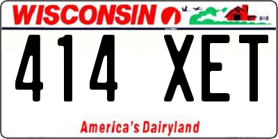 WI license plate 414XET