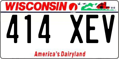 WI license plate 414XEV