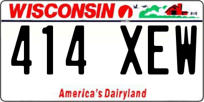 WI license plate 414XEW