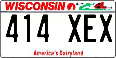 WI license plate 414XEX