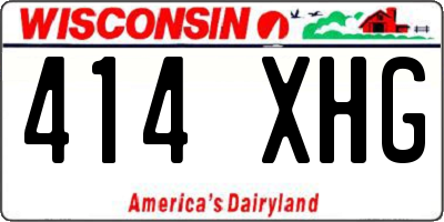 WI license plate 414XHG