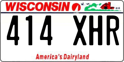 WI license plate 414XHR