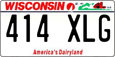 WI license plate 414XLG