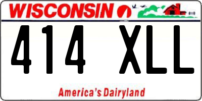 WI license plate 414XLL