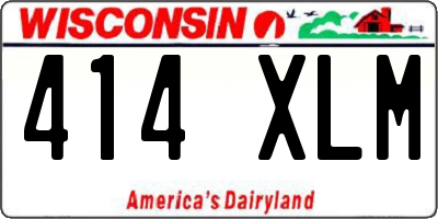 WI license plate 414XLM