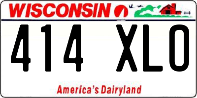 WI license plate 414XLO