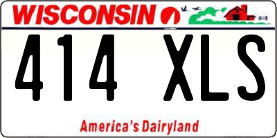 WI license plate 414XLS