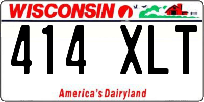 WI license plate 414XLT