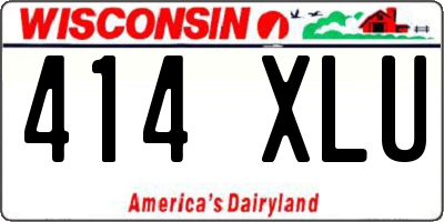 WI license plate 414XLU