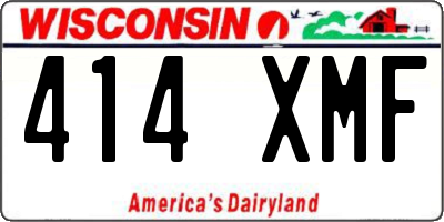 WI license plate 414XMF