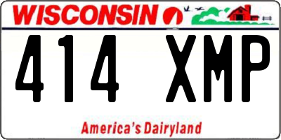 WI license plate 414XMP