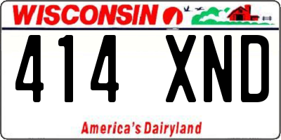 WI license plate 414XND