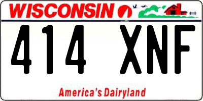 WI license plate 414XNF