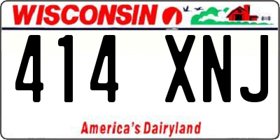 WI license plate 414XNJ