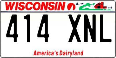 WI license plate 414XNL