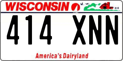 WI license plate 414XNN