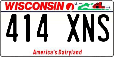 WI license plate 414XNS