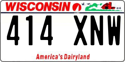 WI license plate 414XNW