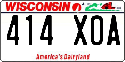 WI license plate 414XOA