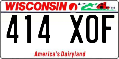 WI license plate 414XOF