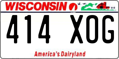 WI license plate 414XOG