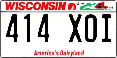 WI license plate 414XOI