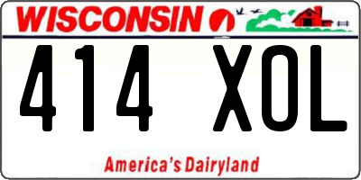 WI license plate 414XOL
