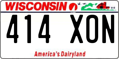 WI license plate 414XON