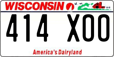WI license plate 414XOO