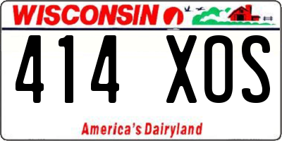 WI license plate 414XOS