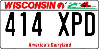 WI license plate 414XPD