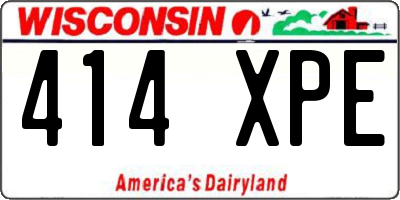 WI license plate 414XPE