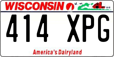 WI license plate 414XPG