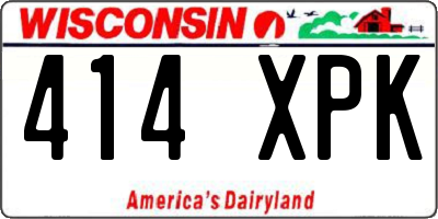 WI license plate 414XPK