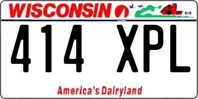 WI license plate 414XPL