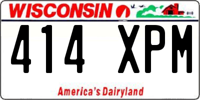 WI license plate 414XPM