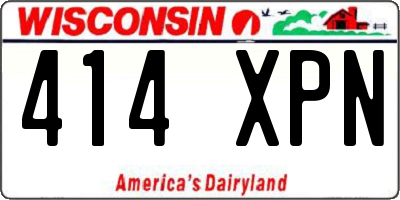 WI license plate 414XPN