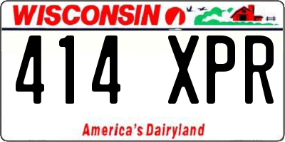 WI license plate 414XPR