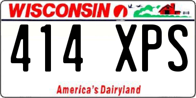 WI license plate 414XPS