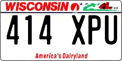 WI license plate 414XPU