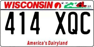 WI license plate 414XQC