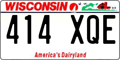 WI license plate 414XQE