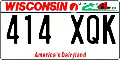 WI license plate 414XQK