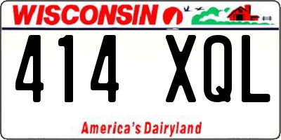 WI license plate 414XQL