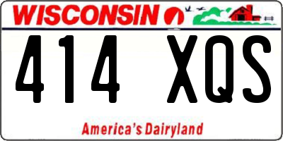 WI license plate 414XQS