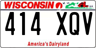 WI license plate 414XQV