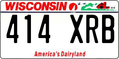 WI license plate 414XRB