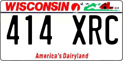 WI license plate 414XRC