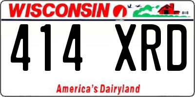 WI license plate 414XRD