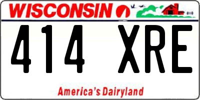WI license plate 414XRE